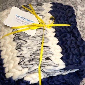 Chunky Knit Blanket - 100% Merino Wool
